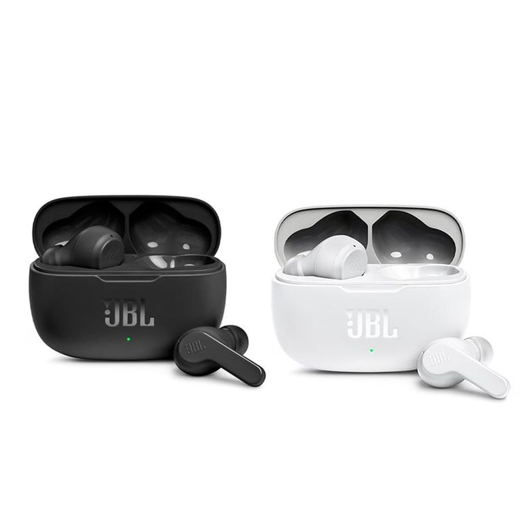 Set 2 Audífonos Bluetooth Wave 200 Vibe Tws Negro Y Blanco