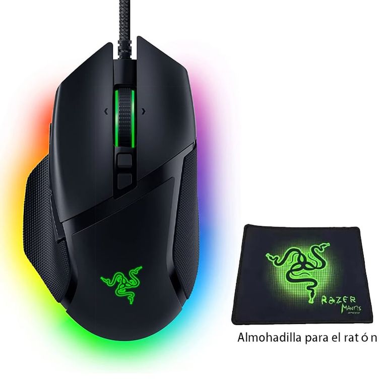Mouse Gamer Basilisk V3 Negro 26000DPI RGB y Mousepad