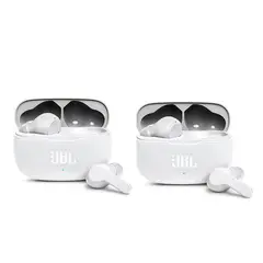JBL - Set 2 Audífonos Bluetooth Wave 200 Vibe Tws Blanco