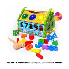 GENERICO - Juguete armable Casita para encaje de madera