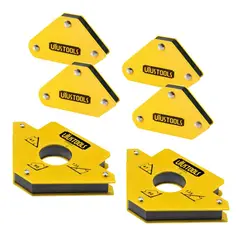 UYUSTOOLS - Combo Escuadra magnética para soldar 9Lb y 25Lb 6 piezas -
