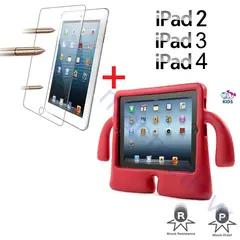 GENERICO - Funda Niños + Mica de Vidrio 9H para iPad 4 A1458 A1459 A1460 Case