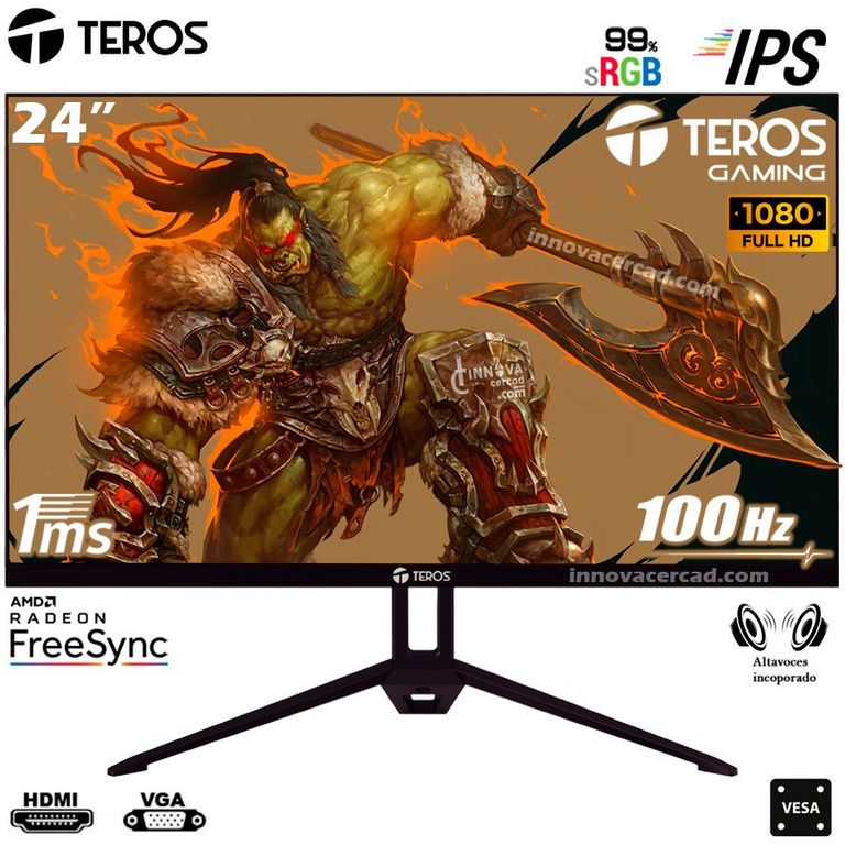 Monitor TE-2412S 24 IPS Full HD 100HZ 1MS FreeSync SPEAKER