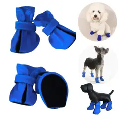 GENERICO - ZAPATOS IMPERMEABLES PARA PERROS Y MASCOTAS AZULINO-S
