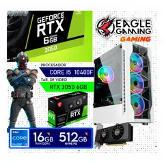 NVIDIA - Computadora PC GAMER Core i5 10400F + RAM 16GB + SSD 500GB + VIDEO RTX 3050 6GB.
