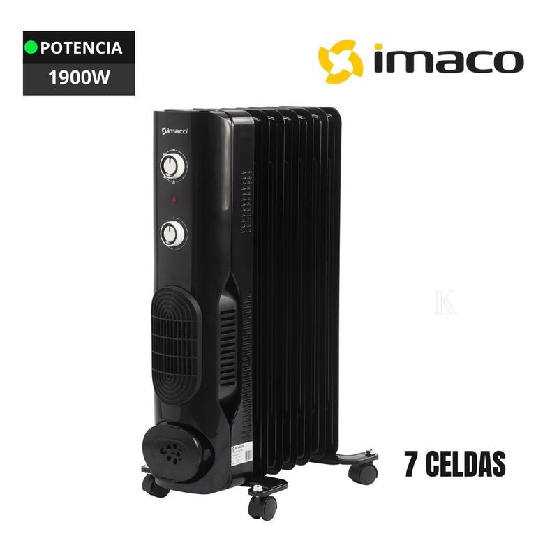 Termoradiador de 7 Celdas Negro