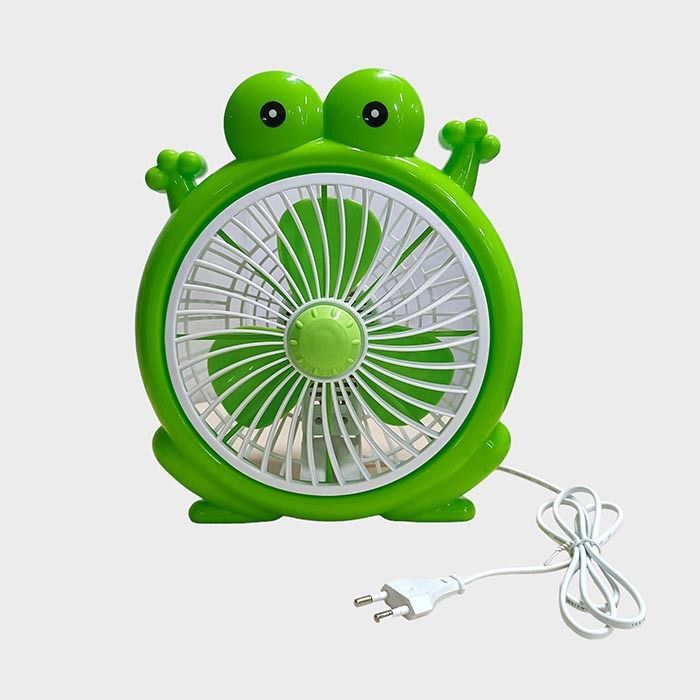 Ventilador de Escritorio Electrico Kawaii Sapito Verde