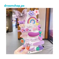 GENERICO - GANCHOS PARA CABELLO DE NIÑAS - X14 PIEZAS