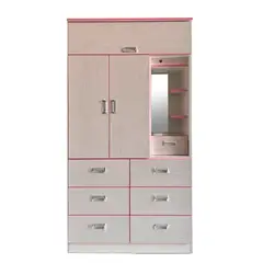 GENERICO - Ropero Rop102-Pt02Ibizarosado 2 Puertas Tocador