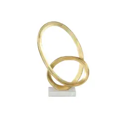 GENERICO - Escultura Abstracta De Aluminio Dorado