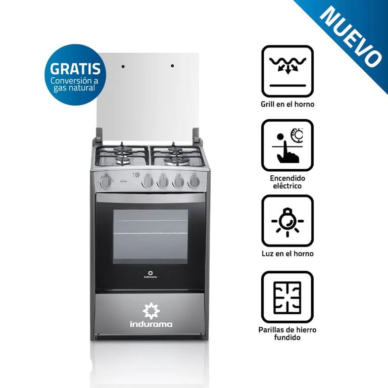 Cocina a Gas 4 Quemadores Olvera QZ Croma
