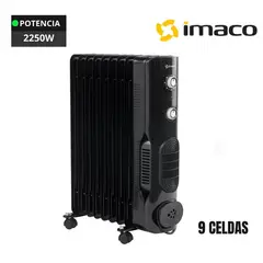 IMACO - Estufa Termoradiador de 9 Celdas Negro