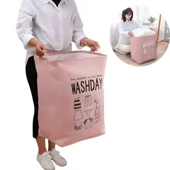 ELMEJORPRECIO - Cesta De Ropa Impermeable Multiuso Con Ajuste Washday Rosado