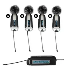 OEM - Micrófonos Inalámbricos 4 en 1 PRO X4 UHF para equipos de sonido