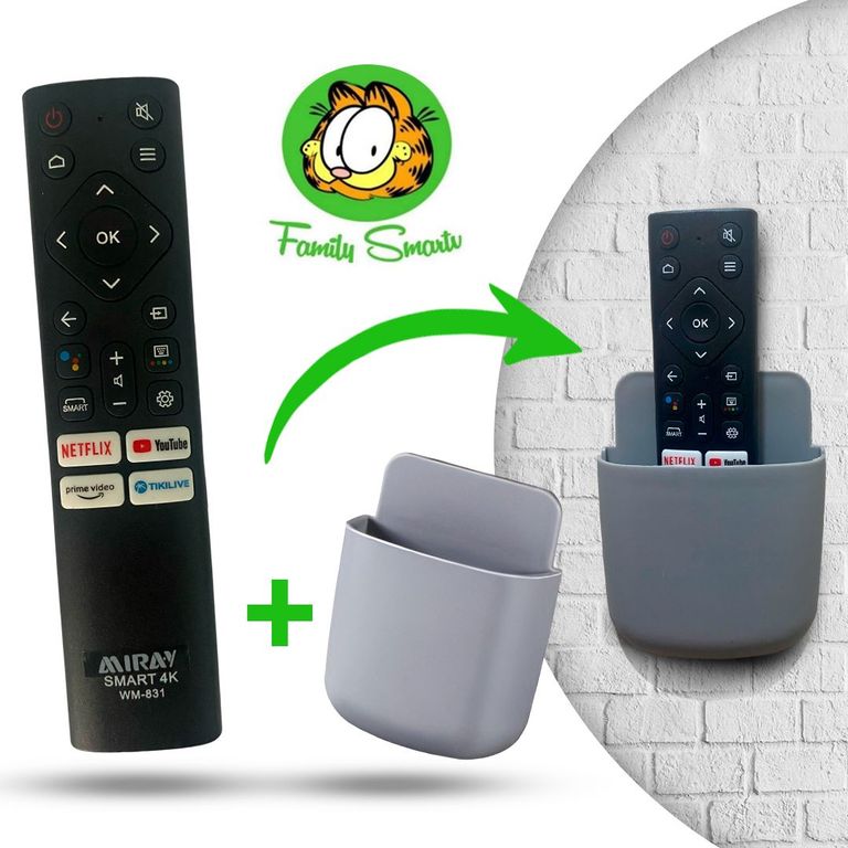 Control Remoto Miray Smart Tv 4K + Soporte Multifuncional