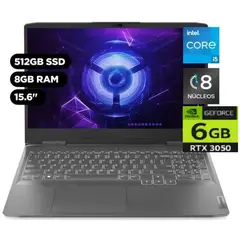 LENOVO - Gamer Intel Core I5 RTX3050 8GB 512GB SSD Loq 12° Gen 156 144hz.
