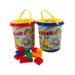 GENERICO - Juego de Bloques Didácticos Balde de 48 Piezas