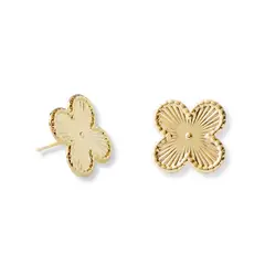 AMBAR JOYERIA - Arete Flor VC LAMINADO EN ORO