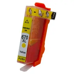HP - Cartucho AMARILLO 670 670XL compatible 3525 4615 4625 5525 6526