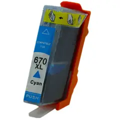HP - TINTA 670 azul 670XL compatible Impresora 3525 4615 4625 5525 6526