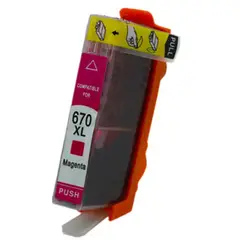 HP - TINTA ROJO 670 670XL compatible Impresora 3525 4615 4625 5525 6526