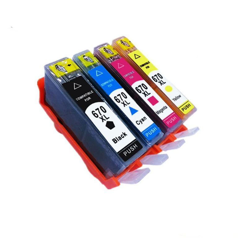 Cartucho 670 670XL compatible 3525 4615 4625 5525 6526 PACKx4