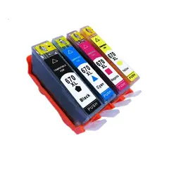 HP - Cartucho 670 670XL compatible 3525 4615 4625 5525 6526 PACKx4
