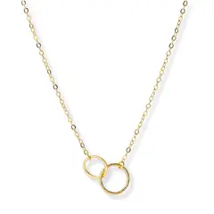 AMBAR JOYERIA - Collar Karma Doble LAMINADO EN ORO