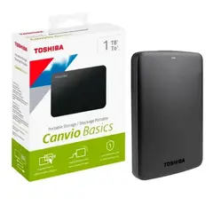 TOSHIBA - Disco Externo 1TB Canvio Basic Negro
