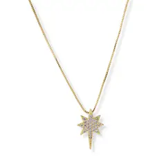 AMBAR JOYERIA - Collar Estrella Polar LAMINADO EN ORO