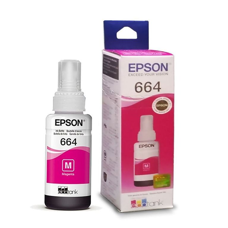 Botella tinta T664220 magenta 664 serie L 100% original