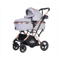 BABY - Coche Moises Para Bebe Galaxy Babycam Con Pañalera Tull plomo