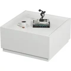 TU MESITA - Mesa de Centro moderna 2 cajones Fogerty color Blanco