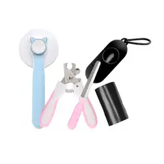 GENERICO - Bolsas Negro + Cortaúñas y limpiador + Cepillo Celeste