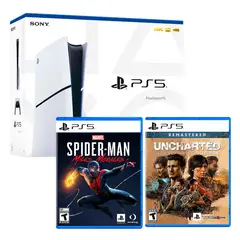 SONY - Consola PS5 Slim con lector + Miles Morales + Uncharted Legacy