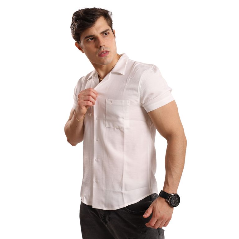 Camisa Smart Casual Hombre Pearl Line Slim Fit