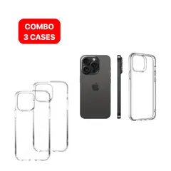 SPACE - Combo Case Para Iphone 15 Pro Transparente