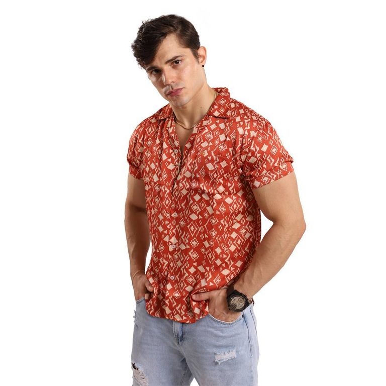 Camisa Hawaiana Hombre Sunset Slim Fit