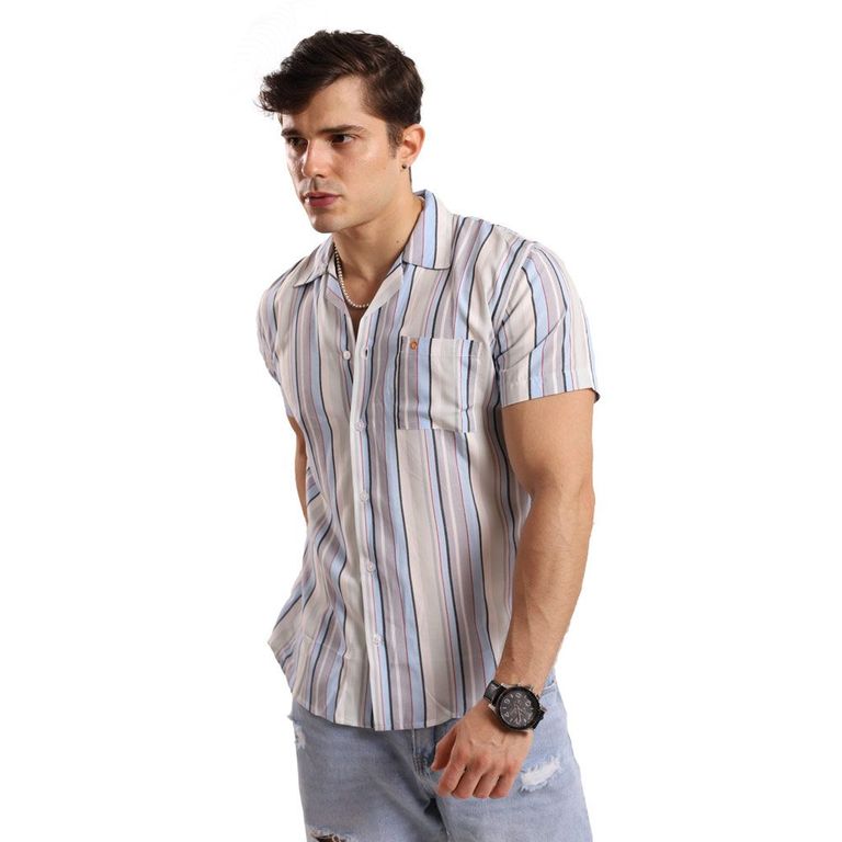 Camisa Hawaiana Hombre Streak Slim Fit