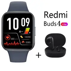 XIAOMI - Reloj inteligente Y83 Azul + Redmi Buds 4 Lite - Negro
