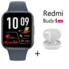 XIAOMI - Reloj inteligente Y83 Azul + Redmi Buds 4 Lite - Blanco