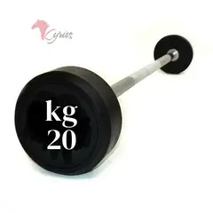 GENERICO - Barra Recta Con Peso Fijo Engomado 20 Kg