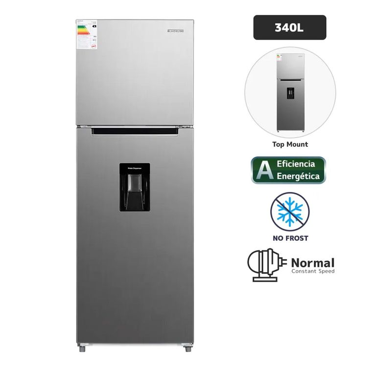 REFRIGERADORA TM 340L NO FROST -INOX