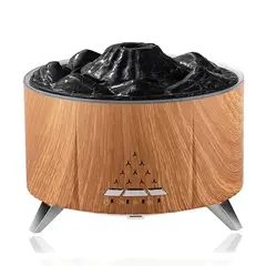 NEO DIGITAL - Humidificador Efecto Fuego Aromaterapia Luz Led V32 Madera 350ml