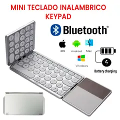 GENERICO - Mini Teclado Inalambrico Bluetooth Recargable para Tablet Ipad Mac