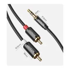 UGREEN - Cable Jack 3.5 a RCA - 2 metros