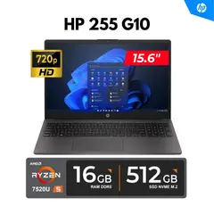 HP - LAPTOP 255 G10 RYZEN 5-7520U RAM 16GB SSD 512GB PANTALLA 15.6 "