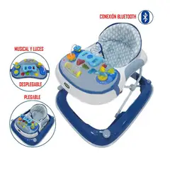 HI BABY - Andador Musical con Bluetooth Timón 3 Niveles Altura Azul