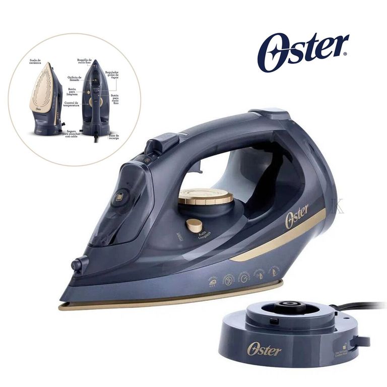 Plancha de Vapor Inalámbrica Oster® 2 en 1 con suela de cerámica