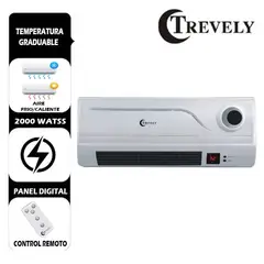 TREVELY - Calentador TCH-080 con Control Remoto de 2000watts
